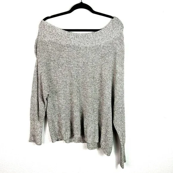 Free People Size Small Off The Shoulder Oversized Lightweight Sweater - Picture 4 of 11